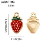 Llavero de Cereza Roja Transfronterizo Accesorios de Joyería DIY Colgante de Fruta de Resina con Pedrería Encanto para Bolsos de Coche para Mujeres