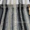 Encaje de Malla con Pedrería en Stock, Adorno de Perlas de Organza, Ropa DIY, Accesorios para el Cabello, Vestido de Novia, Accesorios para Zapatos y Sombreros, Borde de Encaje