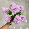 Crisantemo Simulado Qingming Crisantemo Simulado Transfronterizo Crisantemo de Bola Pequeña de Siete Cabezas Crisantemo de Bola Pequeña Simulado Arreglo Floral de Crisantemo Especialmente Diseñado para Fotografía de Bodas