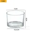 Taza para Vela de Aromaterapia, Portavelas de Vidrio Transparente y Sencillo, Taza para Vela Casera, Taza Vacía, Recipiente para Velas Doméstico, Adorno Decorativo