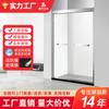 Jinkangxing em forma de um hotel divisória de banheiro Changhong vidro duplo turno chuveiro de aço inoxidável porta de chuveiro integrada
