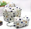 Bolsa de Maquillaje de Algodón Linda y Fresca 2026, Bolsa de Almacenamiento de Artículos de Tocador Portátil de Nicho, Bolsa Caja Linda Estilo Ins Floral