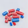 Interruptor DIP Rojo 2.54MM DS-1/2/3/4/5/6/7/8/9/10/12 Posiciones DIP Through-hole Actuador Plano