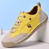 Novo Estilo Sapatos Femininos de Couro Genuíno com Solado Macio, Sapatilhas Versáteis e Respiráveis, Estilo Casual de Cano Baixo, Fonte de Mercadorias 1688, Dropshipping Disponível