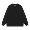 Camiseta de Manga Longa Pesada 240g 100% Algodão para Homens, Algodão de Fibra Longa, Cor Sólida, Casual, Modelagem Solta, Camada Base, Camiseta Masculina