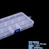 Caja de Almacenamiento Fija de 15 Compartimentos con Hebilla Azul, Caja Pequeña de Plástico Transparente Pp, Caja Vacía para Accesorios de Joyería, Caja Multifuncional para Uñas