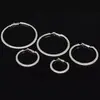 Pendientes Europeos de Personalidad Exagerada Transfronterizos Moda Lujo Ligero Completamente Incrustados de Diamantes Nuevos Pendientes de Aro Simples Lisos de Plata de Ley Joyería Popular para Orejas