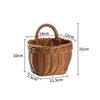 Cesta de Armazenamento de Gengibre e Alho, Cesta de Bambu para Cozinha, Cesta Retro de Parede para Cebolas e Alho, Cesta Pequena de Flor Tecida Portátil, Cesta Suspensa de Rattan de Imitação