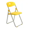 Sillas plegables de plástico al por mayor, sillas de comedor para el hogar, sillas plegables de moda, sillas de oficina con respaldo, sillas para estudio en computadora de dormitorio para estudiantes