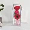 Dia do Professor Novo Dia dos Namorados Buquê Vertical de Girassol Buquê de Rosas Caixa de Presente Transparente a Laser Presente