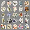 50 Piezas de Pegatinas de Reloj Mecánico Retro, Estilo Artístico Creativo Reloj Impermeable Traje Decorativo y Pegatinas para Diario al por Mayor