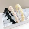 Diadema Ancha de Organza y Cristal de Nuevo Estilo para Verano con un Toque de Lujo, Diadema Ancha de Moda para Lavarse la Cara, Accesorio para el Cabello