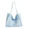 Bolsa de Lona Grande Capacidad para Mujer Moda Verano 2025 Versátil Ocio Viajero Estudiante Universitario Clase Bolso de Hombro