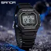 Sanda K-Style Reloj Digital Impermeable para Natación Juvenil Despertador Sencillo Pantalla Única Cuadrado Pequeño Muñeca Estudiante Hombre y Mujer