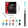 Set de Marcadores de Acrílico Líquido Directo Transfronterizo, 366 Colores, Punta Suave, No Necesita Presionar, para Arte Estudiantil, DIY, Dibujo a Mano y Graffiti