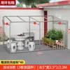Estante Secador de Ropa de Acero Galvanizado Personalizado Engrosado Balcón Tejado Toldo Estante de Pie Inclinado Celosía para Uvas Estructura de Invernadero