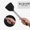 Venta al por mayor de fábrica mango de acero inoxidable silicona olla pala de cocina cuchara de sopa pala para el hogar juego de utensilios de cocina