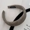 Serie de Colores Nuevos Retro Otoño e Invierno Diadema Tejida para Mujer con Corona Alta, Banda para el Cabello para Lavarse la Cara, Pinza para el Cabello Versátil de Color Sólido