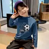 Forro Polar Térmico Infantil para Niñas Cuello Semi-Alto Casual Capa Base Estudiante Otoño/Invierno Nuevo Estilo Cálido Manga Larga Versátil
