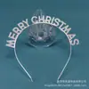 Tiara de strass com letras europeia e americana transfronteiriça, Feliz Natal, Festival de Natal, liga de ferro, tiara