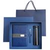 Traje de caja de regalo para cuaderno de negocios, bloc de notas de superficie suave personalizado con logotipo, juego de taza térmica con unidad USB, regalo para actividad