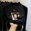 Roupa de baixo feminina com forro de fleece, novo estilo outono e inverno 2026 para crianças, roupa íntima, gola alta, blusa quente de outono para meninas pequenas