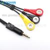 Cable conductor personalizado de 3.5 Audio Macho a Uno a Tres Hebillas de Electrodo 4.0 Instrumento de Masaje para Terapia de Belleza