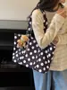 Bolso de Hombro Grande de Alta Gama con Lunares Japoneses y Coreanos 2026 Nuevo Modelo para Mujer, Bolso Tote Casual para Viajes