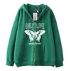 2022 Suéter con cremallera de mariposa transfronterizo de Amazon y2k retro casual moderno abrigo para hombre otoño e invierno sudadera con forro polar