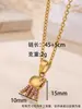Collar de Joyería Transfronteriza Europeo y Americano, Colgante del Mundo Submarino Incrustado con Diamantes de Lujo Ligero, Acero Inoxidable Chapado en Oro de 18K Accesorios de Joyería DIY