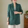 Blazer Vintage de Algodão e Linho de Alta Qualidade Estilo Japonês para Exportação, Moda Primavera e Verão, Cardigan Simples para o Dia a Dia