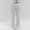 Venta Caliente Transfronteriza Secado Rápido Manga Larga Conjunto de Traje de Yoga Adelgazante Levantamiento de Glúteos Bolsillos Laterales Micro Acampanado Sensación de Piel Desnuda Conjunto de Pilates para Mujer
