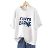 Top retro adelgazante de algodón puro de talla grande para mujer, holgado y versátil, camiseta de manga corta con hombros caídos, media manga adelgazante de talla grande ins