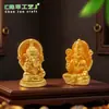 Paisagem em miniatura criativa Santuário indiano Estatueta de Ganesha enfeite fofo acessório de decoração DIY decoração de mesa mini