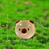 Mini luz nocturna brillante figuras de animales lindos, ideal para paisajismo de jardines, decoraciones DIY y adornos en miniatura