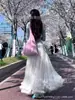 Falda Vestido de Baile Falda Abullonada 2026 Nueva Cintura Elástica Malla Volante Dobladillo Extra Grande Falda de Pastel en Capas para Mujer
