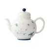 Colección de Juego de Té Azul y Blanco Pintado a Mano con Flor y Mariposa de Porcelana de Jade Estilo Dinastía Tang y Song, Juego de Té Kung Fu, Tetera Doméstica, Gaiwan, Tazas de Té