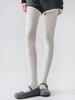 Leggings Grises Estilo Coreano Miu Miu, Medias Grises Serie Otoño e Invierno, Pantalones Térmicos Cálidos para Exteriores, Calcetines Gruesos Ligeramente Compresivos para Mujer