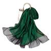 Bufandas de Seda Otoño e Invierno, Bufandas Finas de Seda y Lana, Bufandas Largas de Seda de Color Sólido, Chalecos Versátiles, Moda Estilo Ol