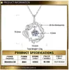 Artículo popular para transmisiones en vivo: Collar de diamante moissanita, colgante de plata S925, cadena de clavícula de lujo ligero de moda para mujer, disponible para envío directo