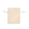 Bolsa de Algodón Se Puede Usar para Imprimir Bolsa de Tela con Cordón Transpirable Bolsa Pequeña de Tela Bolsa Natural de Algodón y Lino Pulsera Bolsa de Almacenamiento para Regalo