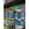 Moinho de Vento de Ferro Forjado Rotativo Solar para Exterior Celebriade da Internet Pequeno Pátio Jardim Paisagismo Arranjo Estilo Europeu Pátio Decoração Ornamentos