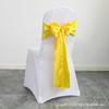 Casamento banquete de casamento decoração de hotel costas Flor laço encosto de cadeira Flor capa de cadeira renda fita fita de cetim fita