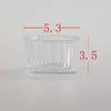 Contenedor de Velas de Aromaterapia con Patrón Vertical Taza de Vela Portavelas de Vidrio DIY Fragancia Decoración de Atmósfera para el Hogar Dormitorio Vela Vacía