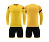 Lote de fábrica directa 2024 nuevo traje de uniforme de fútbol de manga larga con manga de haz para mano para adulto, niño, estudiante, entrenamiento, competición, uniforme de equipo