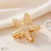 Accesorios para el Cabello Estilo Marino Transfronterizos Pinza de Garra de Concha Marina Versátil Estrella de Mar Moda Trenzado de Cabello Pinza Superior para el Cabello Aleación de Zinc Mini Pinza de Garra Nueva