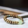 Venta caliente pulsera de cuentas de ábaco de sándalo verde accesorios de bricolaje piedra lunar nocturna jade sándalo pulsera para hombres y mujeres cuentas de Buda