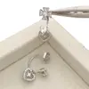 Acero de titanio 316L lujo ligero moda brillante circonita completa cruz corazón hueco colgante herradura anillo aretes de diseño dulce y fresco