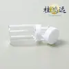 Frasco de Vidro Transparente Pequeno Formato Lâmpada com Fundo Plano 2ml Embalagem de Amostra para Teste com Essência Líquida Original Frasco com Tubo de Sucção para Óleo Essencial
