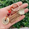 Yanwu 2025 Nuevo Estilo Chino Calabaza de Cobre Moneda de los Cinco Emperadores Llavero Colgante Pixiu Set de Regalo para Eventos de Negocios